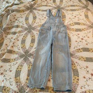 Old Navy 4t Denim Overalls Toddler Boys Girls Light Wash Distressed